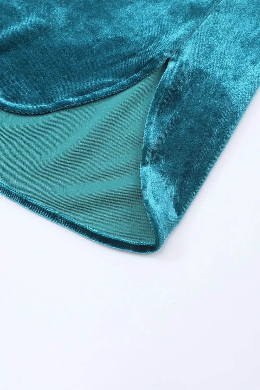 Velvet Frilled Button Front Top