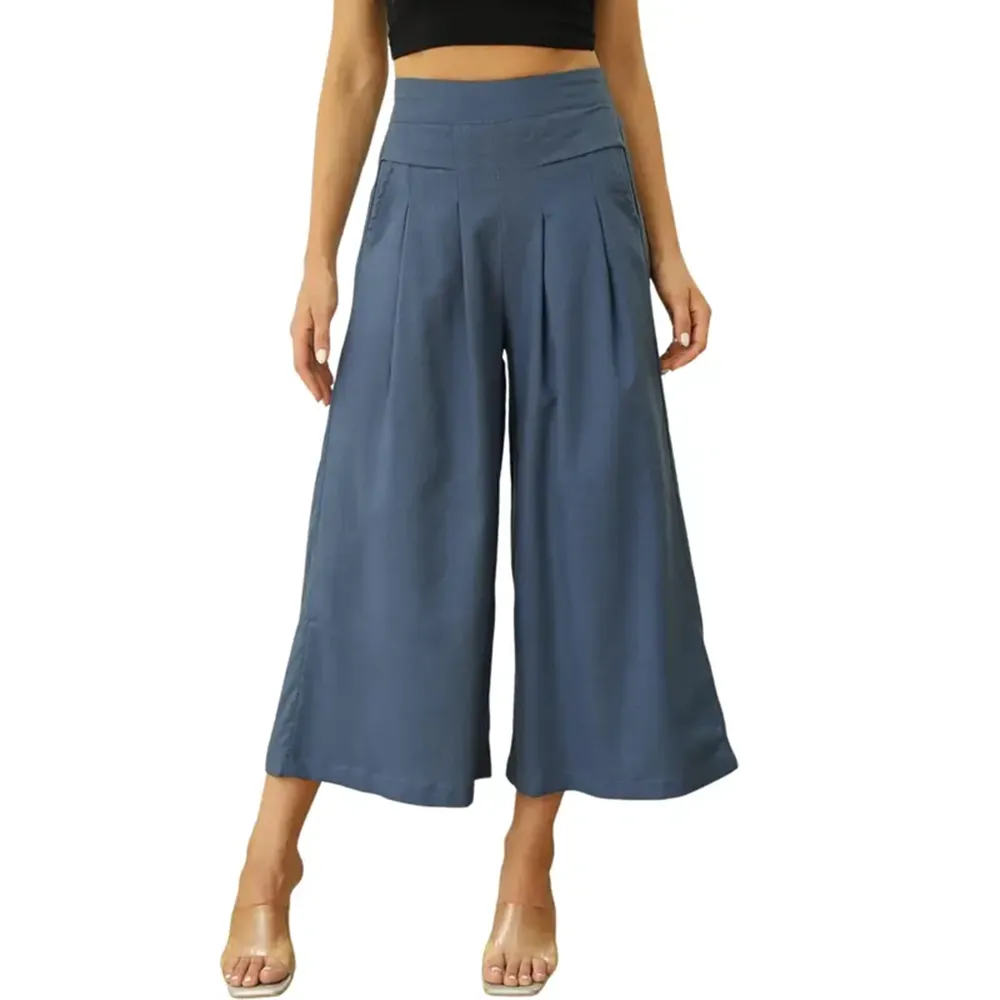 Women's Cotton-Linen Wide-Leg Pants