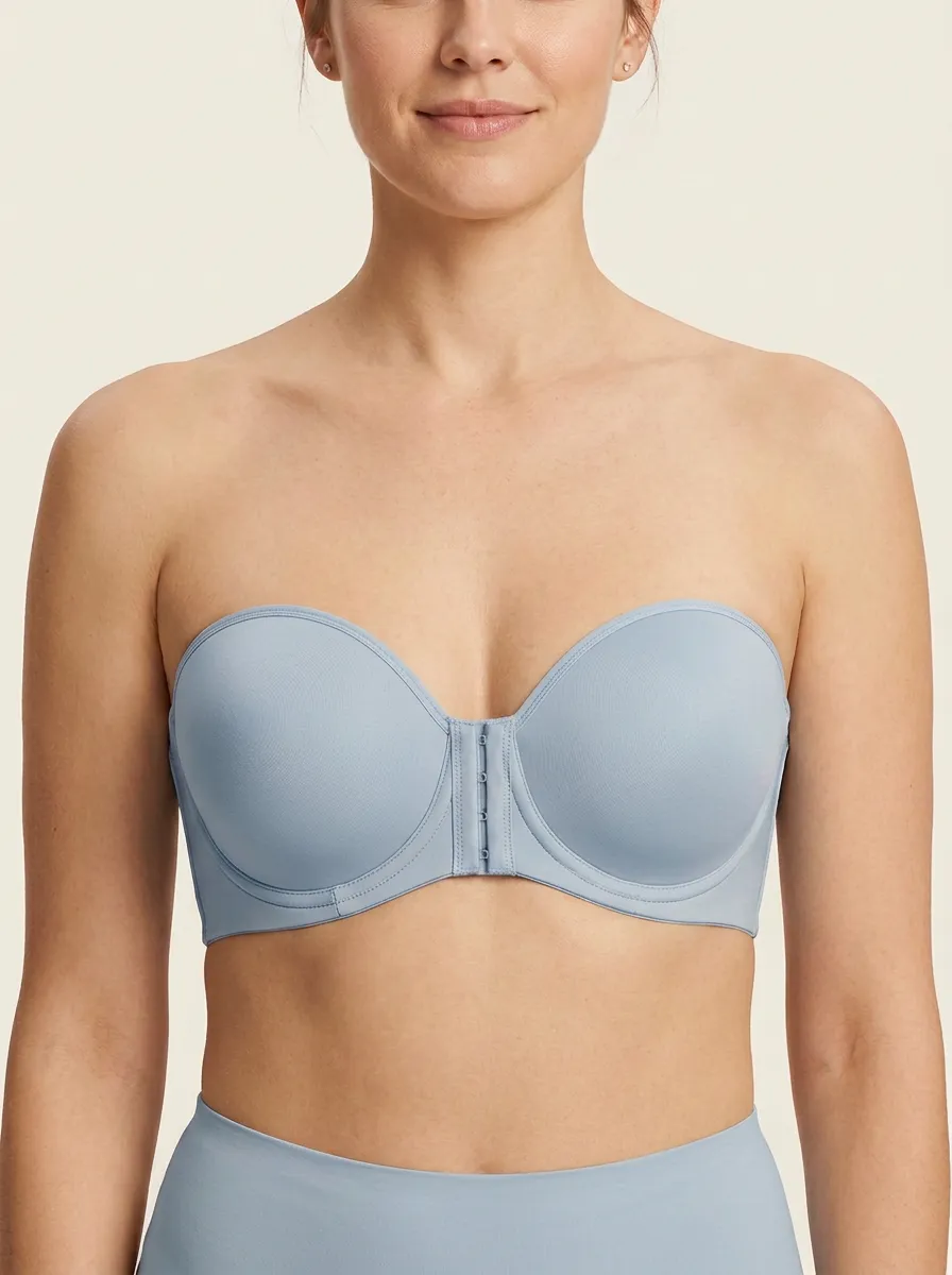 Women's Structured-Cup Front-Closure Strapless Bra