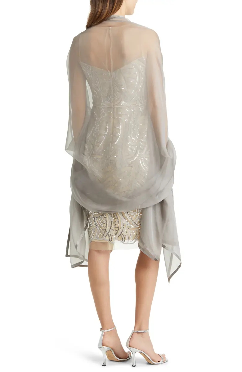 Satin Border Silk Chiffon Scarf