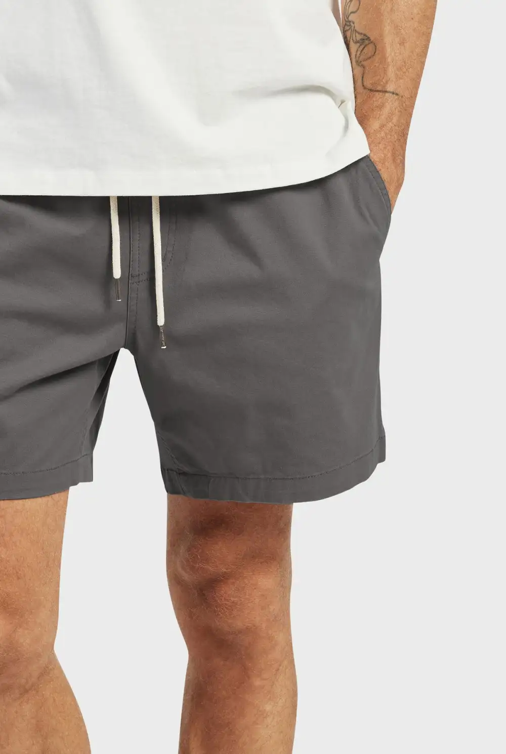 Khaki Cotton Drawstring Short