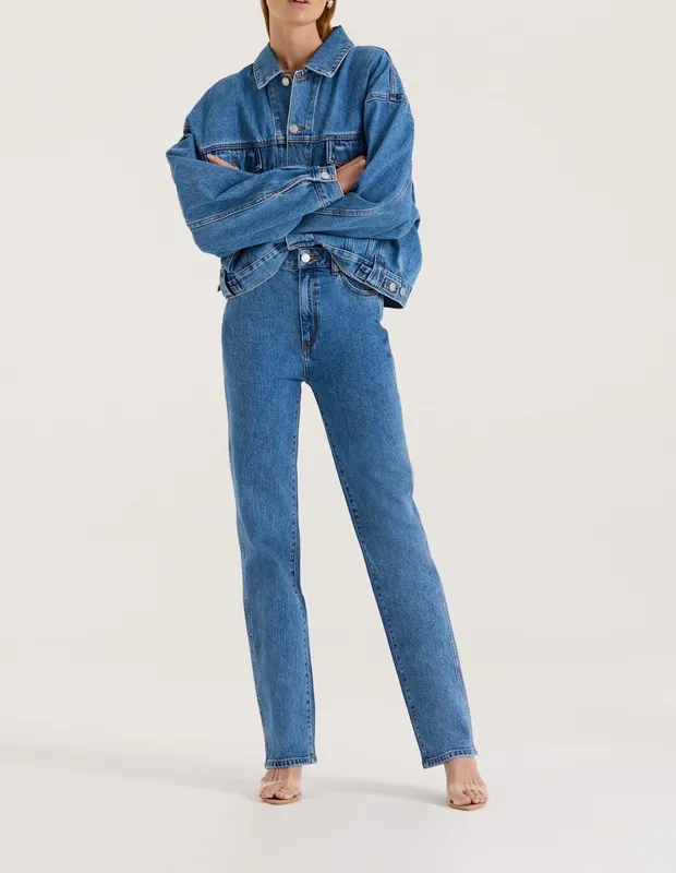 Indigo Wash Slim Leg Jeans