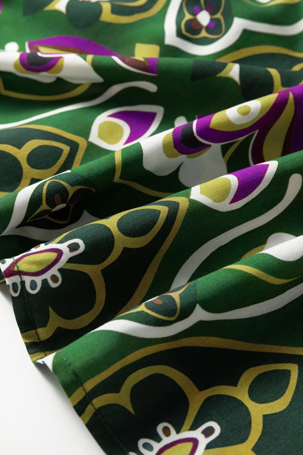 Floral Patchwork V Neck Maxi Dress