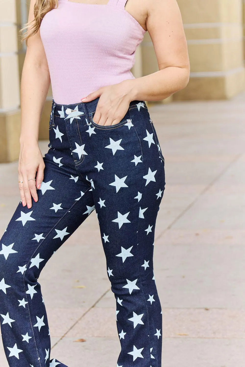 Loose Fit Textured Denim Jeans