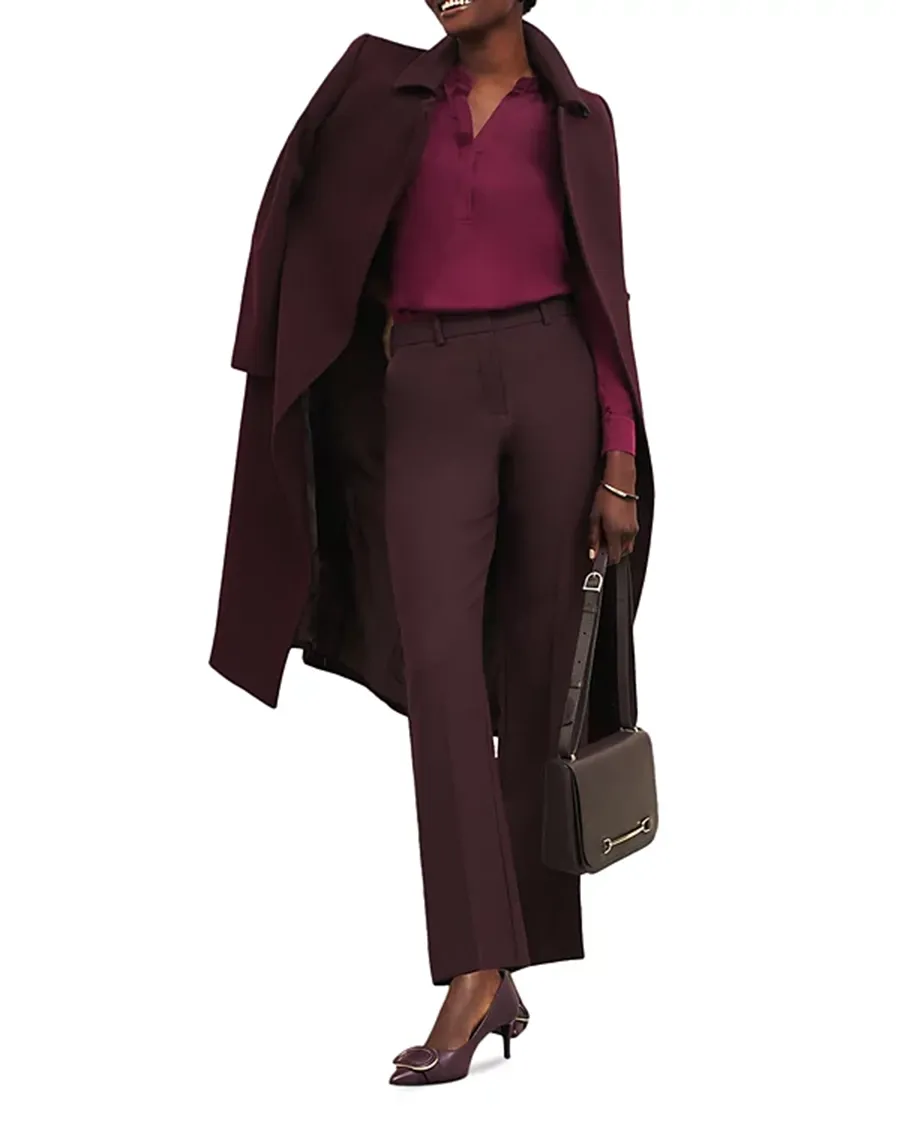 Notch Collar Wool Belted Coat