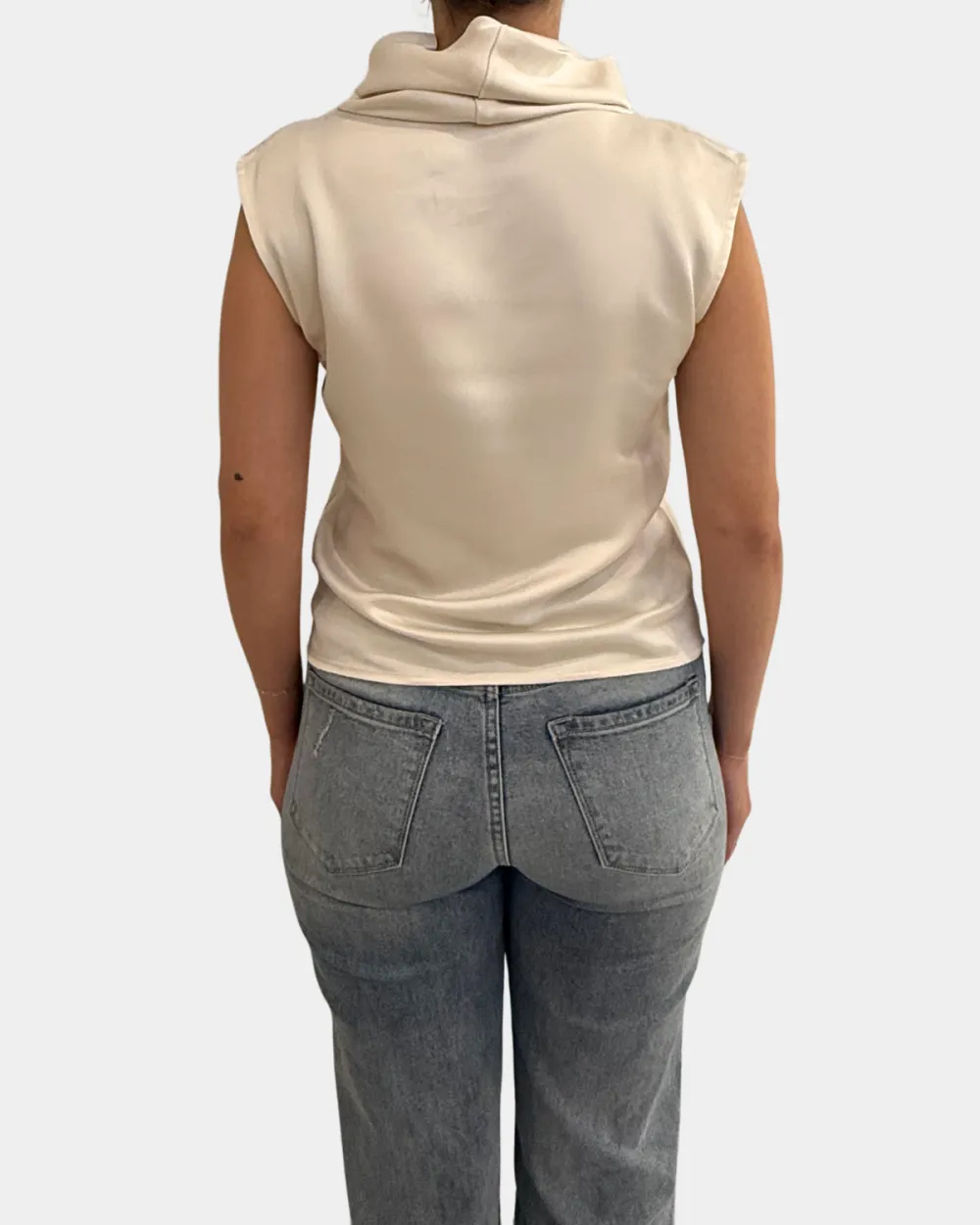Cowl Neck Satin Top