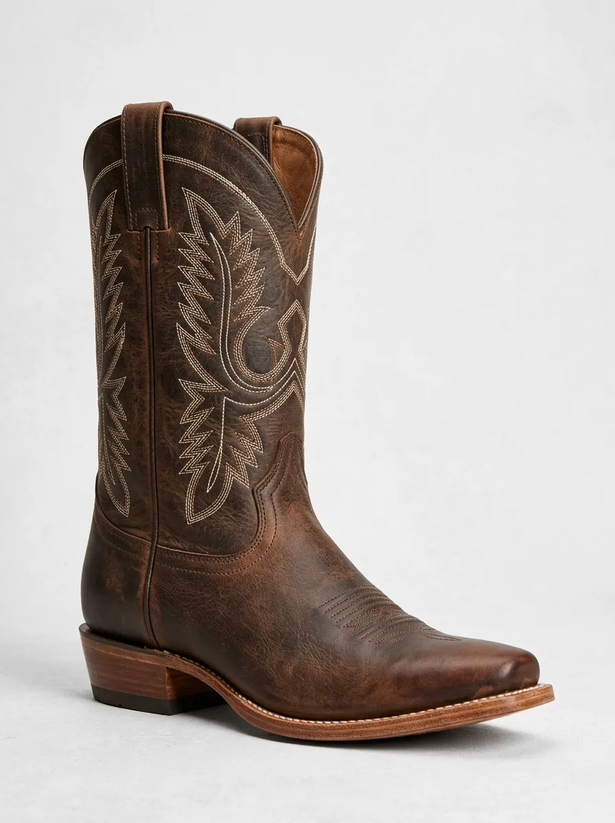 Men's Southwestern Inspired Western Cowboy Embroidered Cowboy Boots
