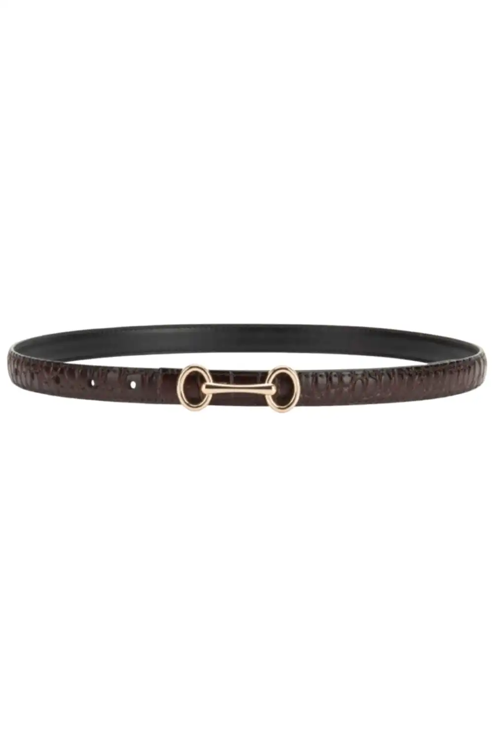 Croco Texture Waist Belt