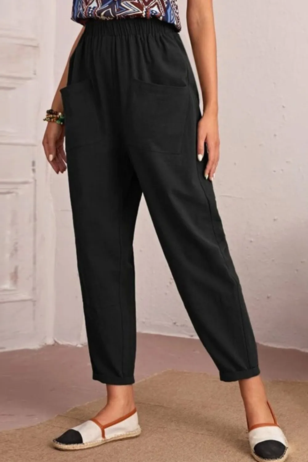 Polished High Waist Pocket Detail Pants