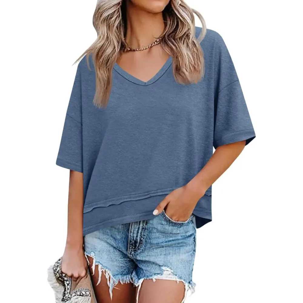 Women's Summer V-neck T-shirt