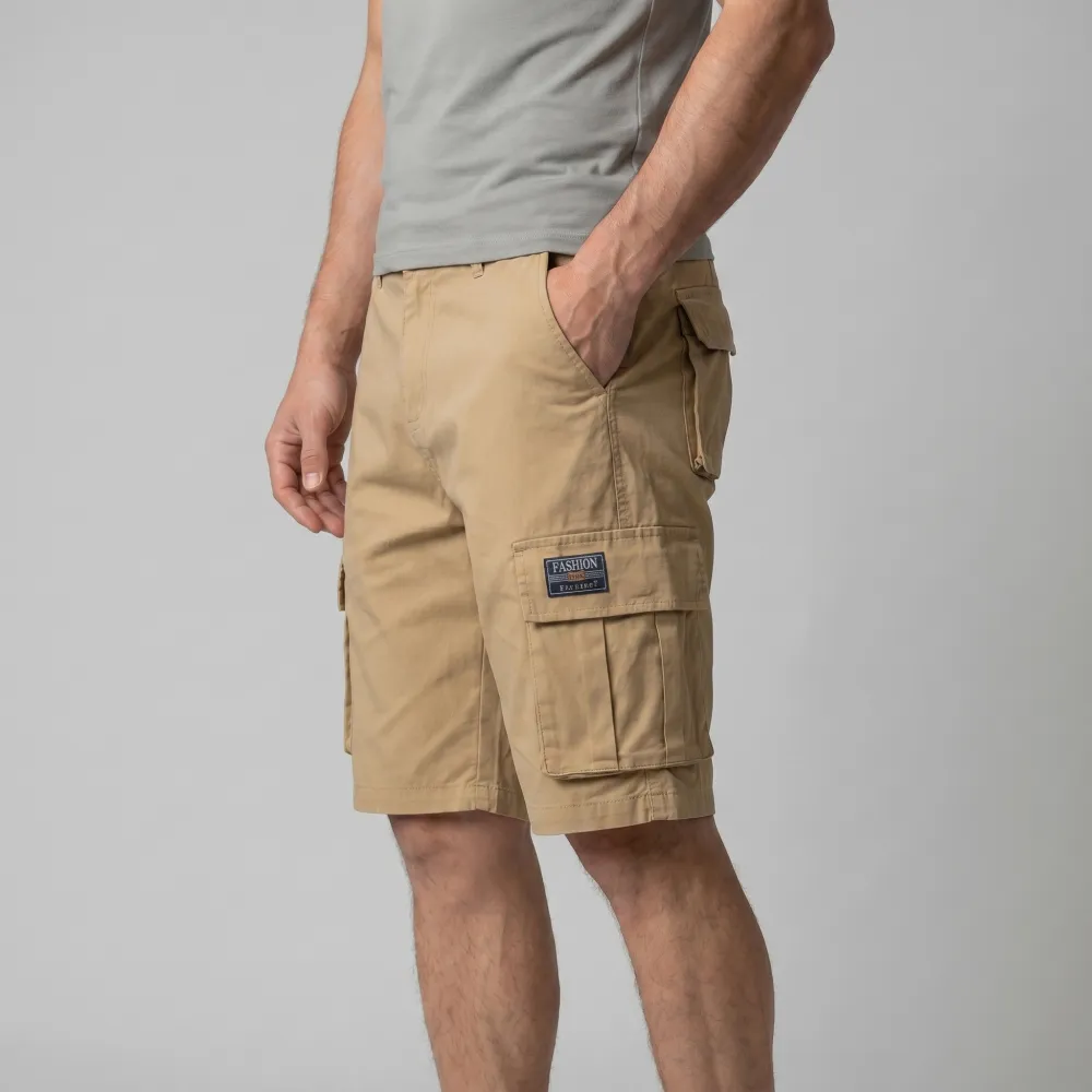 Men's Adventure Utility Cargo Shorts with a Elastic Waist for Casual Styling