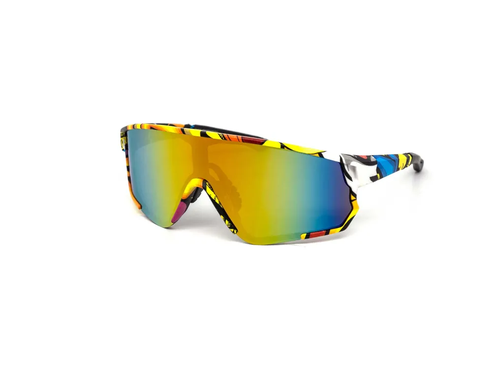 12-Pack Sport Shield Burnt Mirror Sunglasses