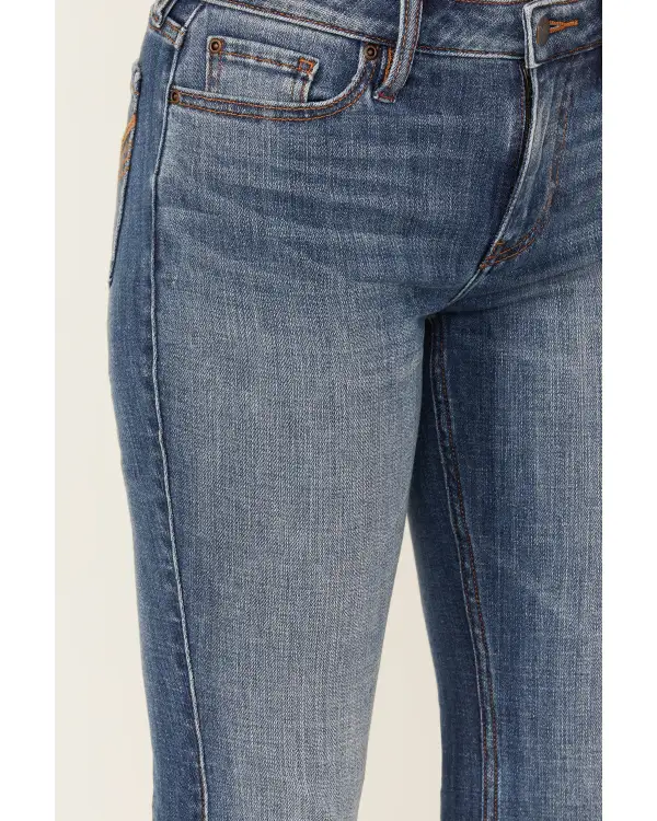 Mid Rise Bootcut Stretch Denim Jeans