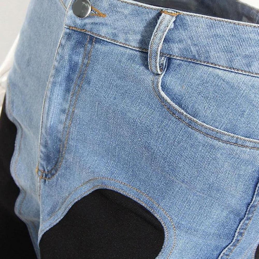 Girl Two-Tone High Waist Jeans