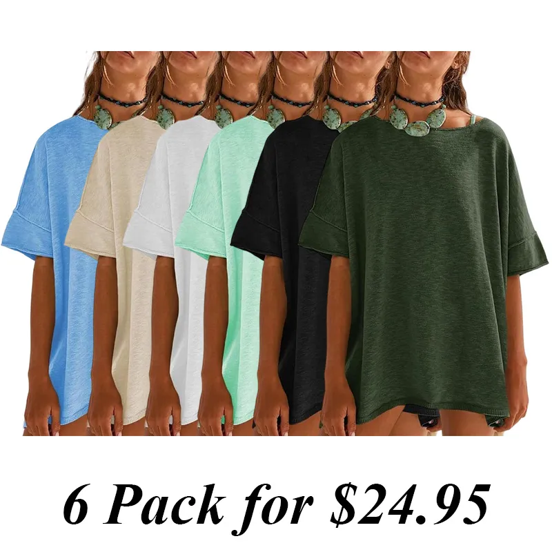 6PACK-Mineral Wash Oversized Top