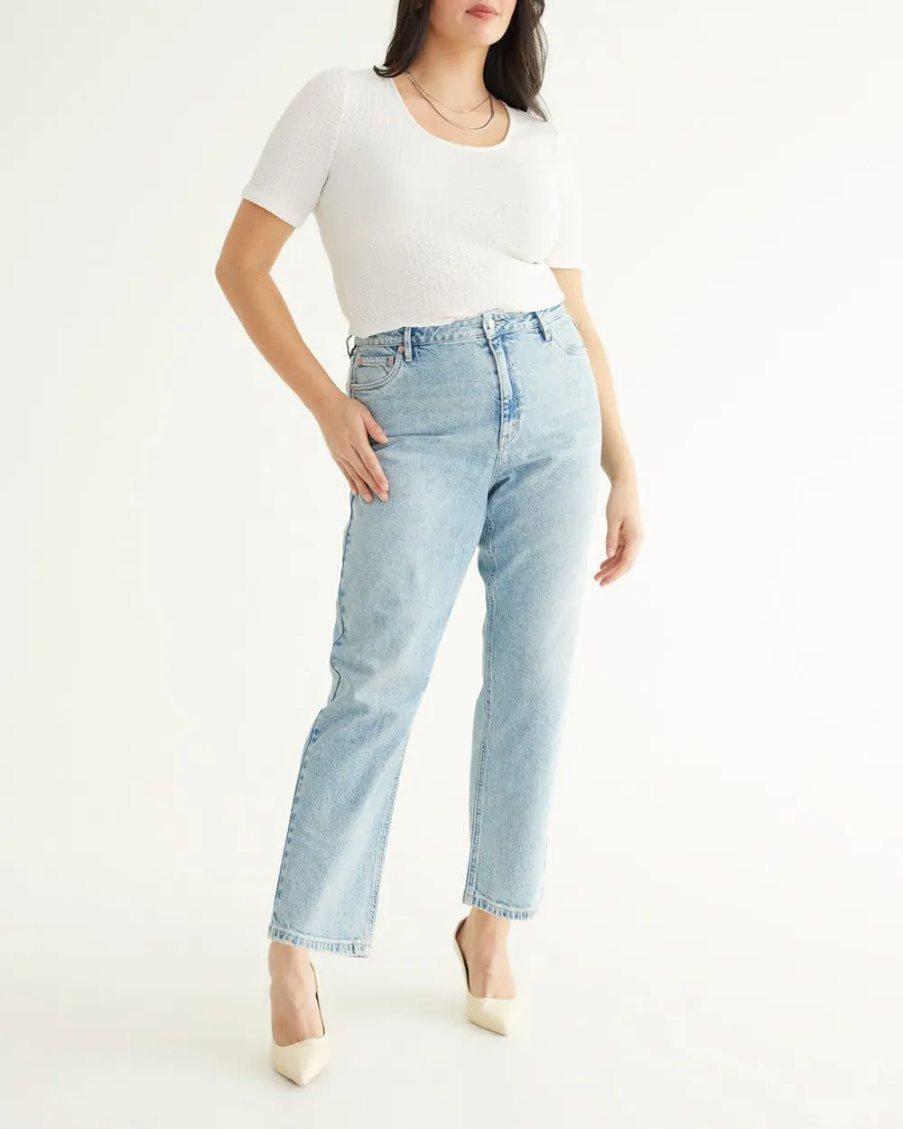 Tapered-Leg High-Rise Jean 