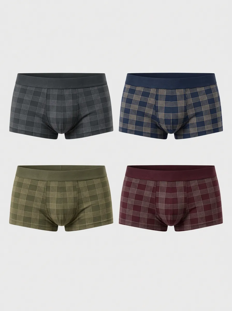 Men's Northfield Plaid Boxer Briefs 4-Pack