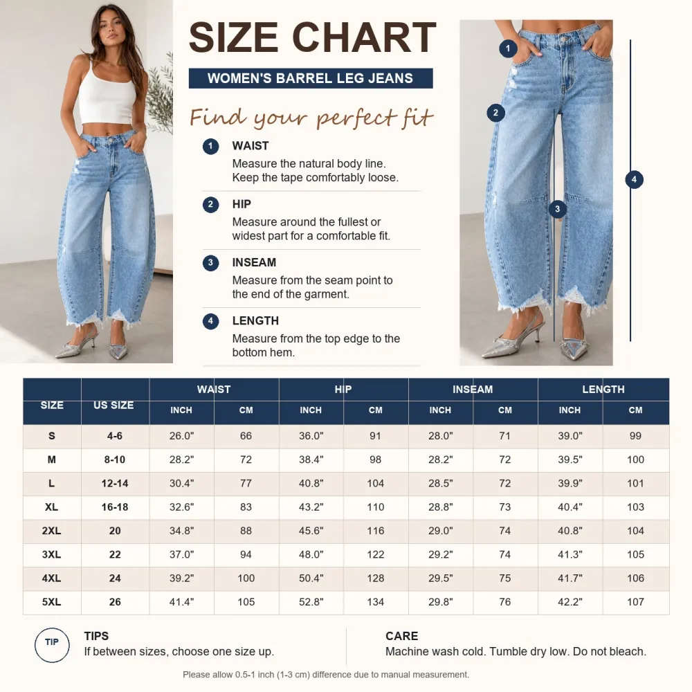 Women's Y2K Distressed Barrel Wide-Leg Jeans