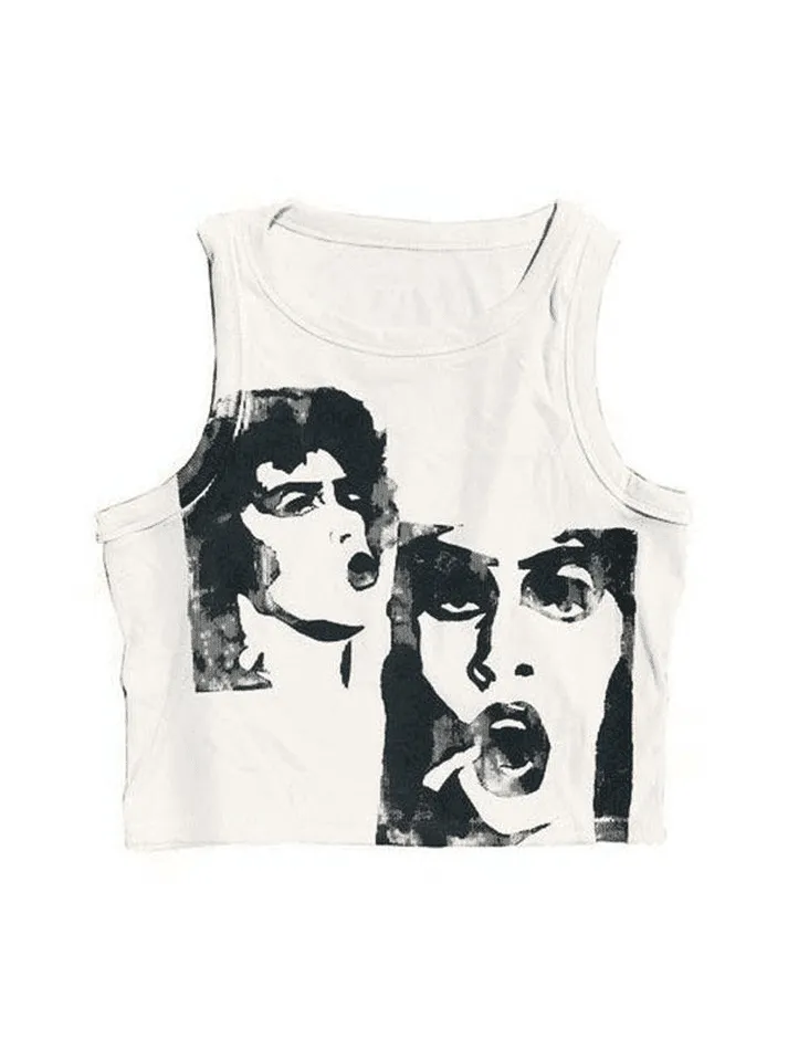 Contemporary Crew-Neck Cropped Slim-Fit Tank Top