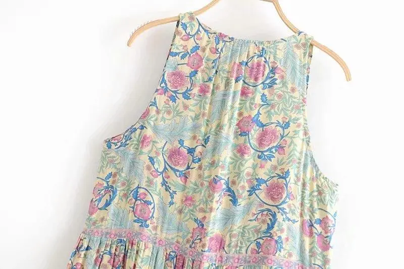 New Bohemian Sleeveless Print Long Dress