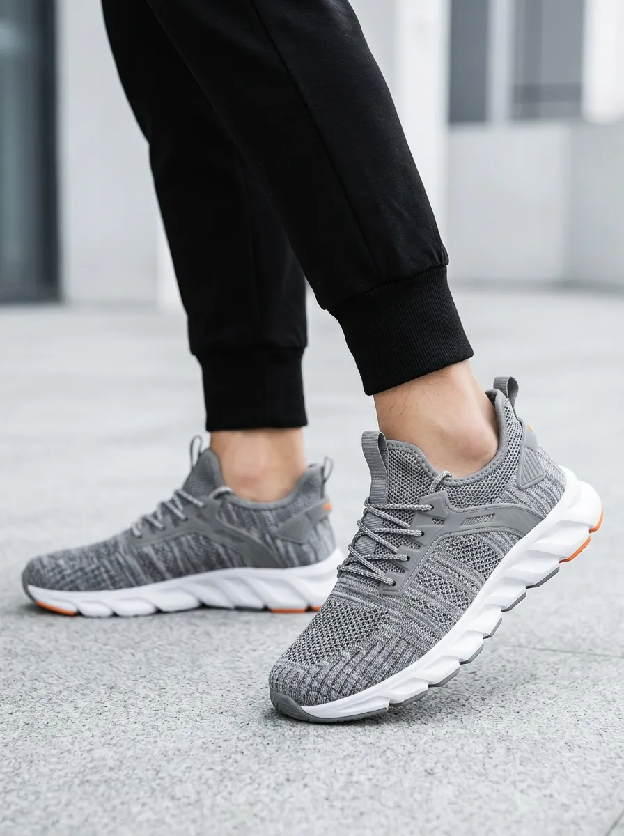 Men's Knitted Mesh Running Mesh Athletic Sneakers
