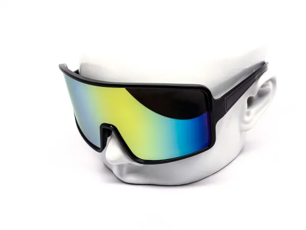 12-Pack Oversized Sport Shield Mirror Full-Frame Sunglasses