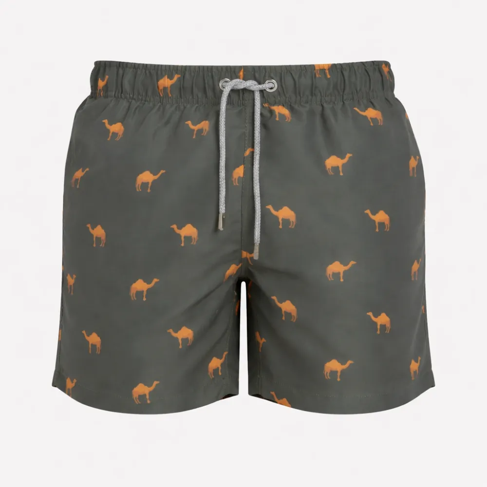 Olive Camels Swim Shorts