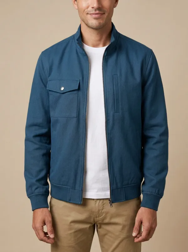 Utility Pocket Zip Bomber Jacket