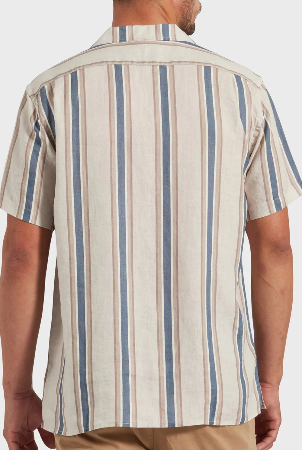 Natural Striped Short Sleeve Shirt