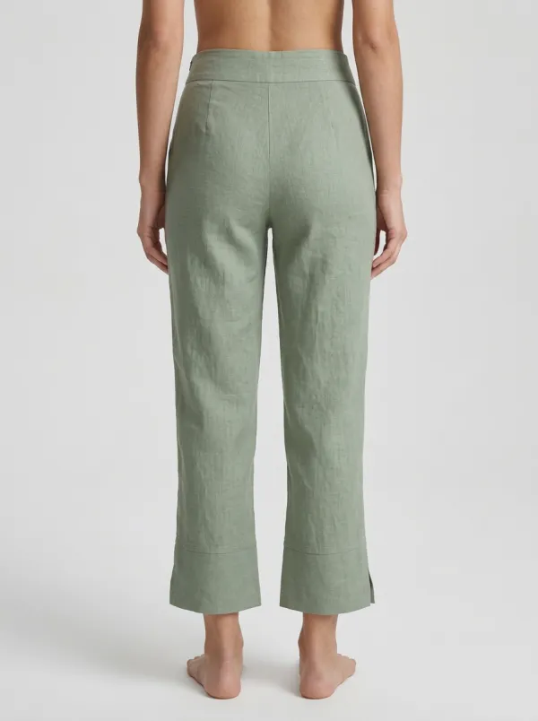 Essential Linen Blend Activewear Women's Cropped Pants