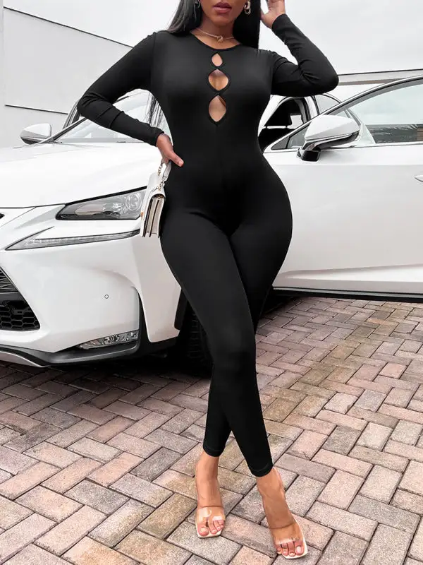 Clean Slim Fit Hip Lifting Jumpsuit