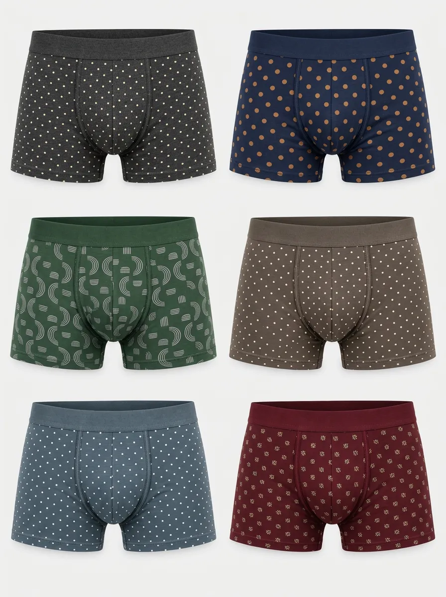 Men's Hudson Polka Dot Dot Boxer Briefs 6-Pack