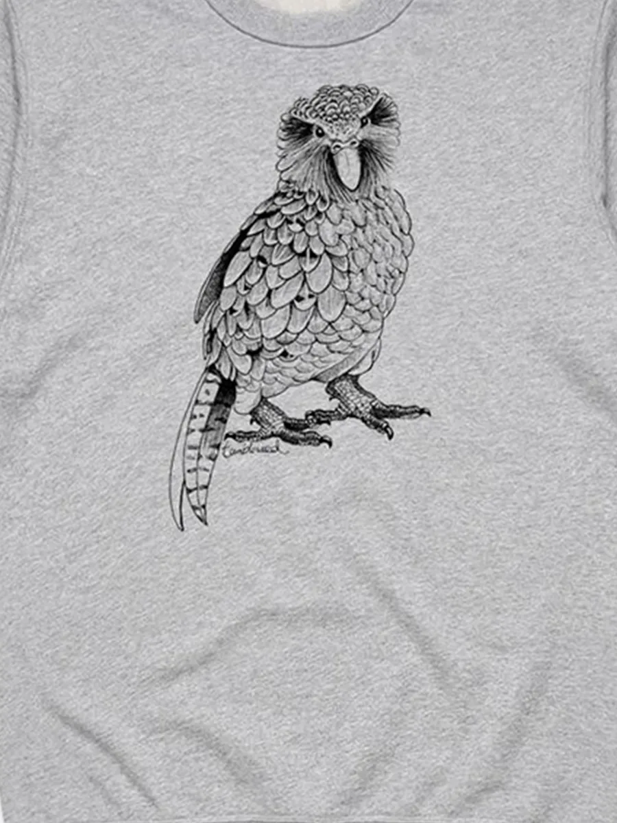 Simple and fashionable owl parrot animal pattern versatile casual sportswear shirt