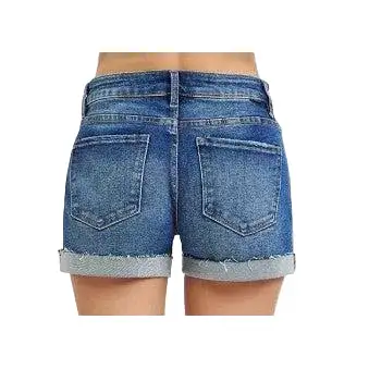 Denim Rayon Shorts