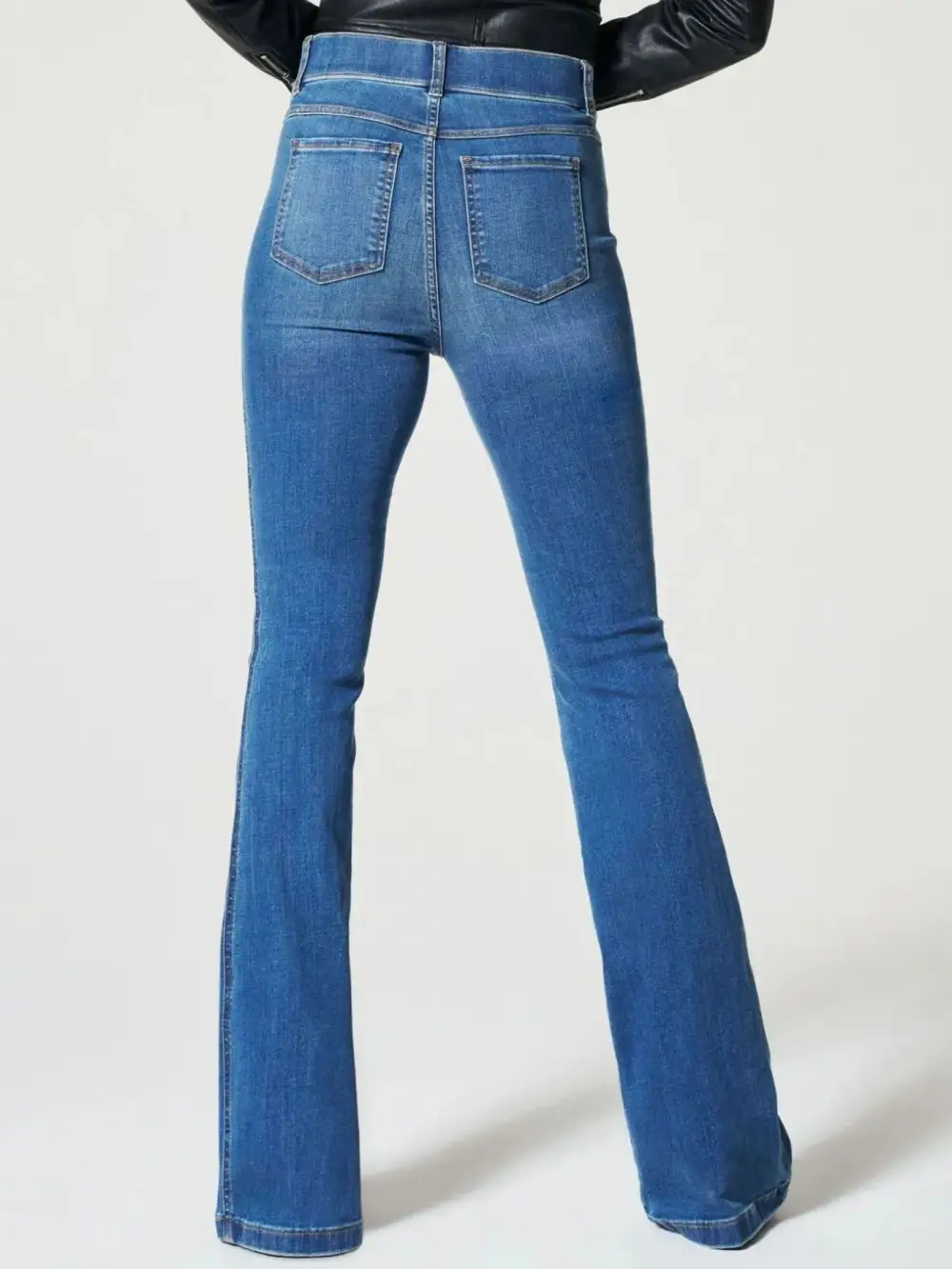 High Waisted Flared Plus Denim Jeans