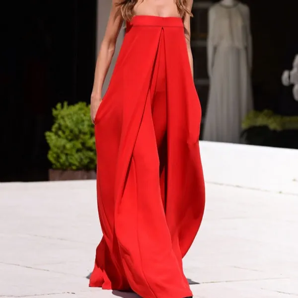 And Wide Leg Tube Jumpsuit
