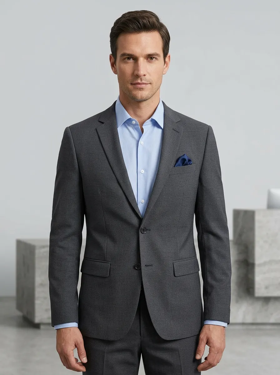 Men's Tailored Suit Jacket and Shirt Set