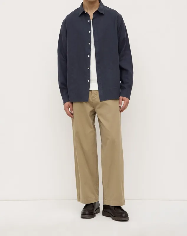 Navy Everyday Linen Button-Up Shirt