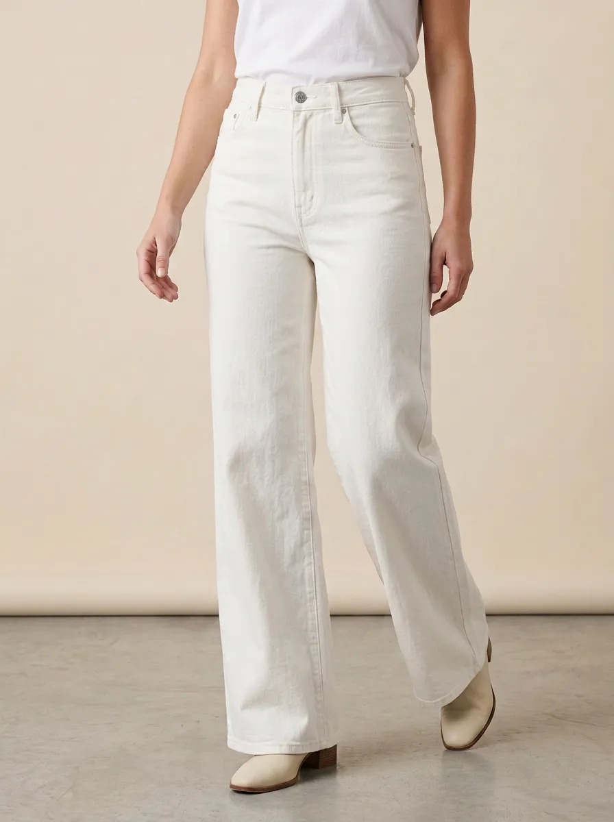 Modern-Profile High-Rise Wide-Leg Denim Jeans