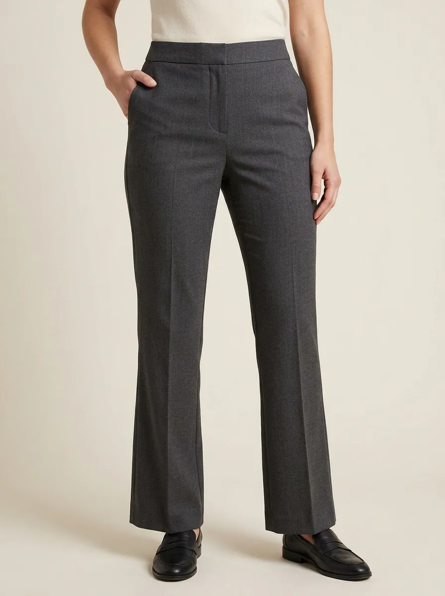 Sleek Micro Flare Pocket Detail Flare Pants