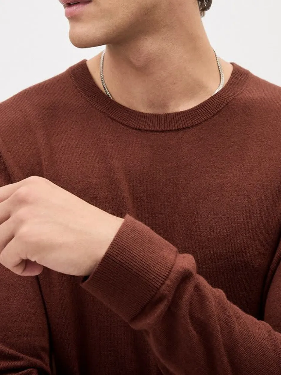 Cinnabar Long-Sleeve Crew-Neck Sweater