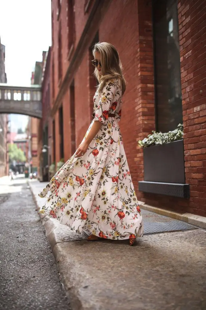 Luludress 2025 Orange Flowers Boho Sundress