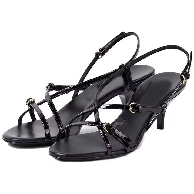 Marielle Round Toe Kitten Heel Sandals