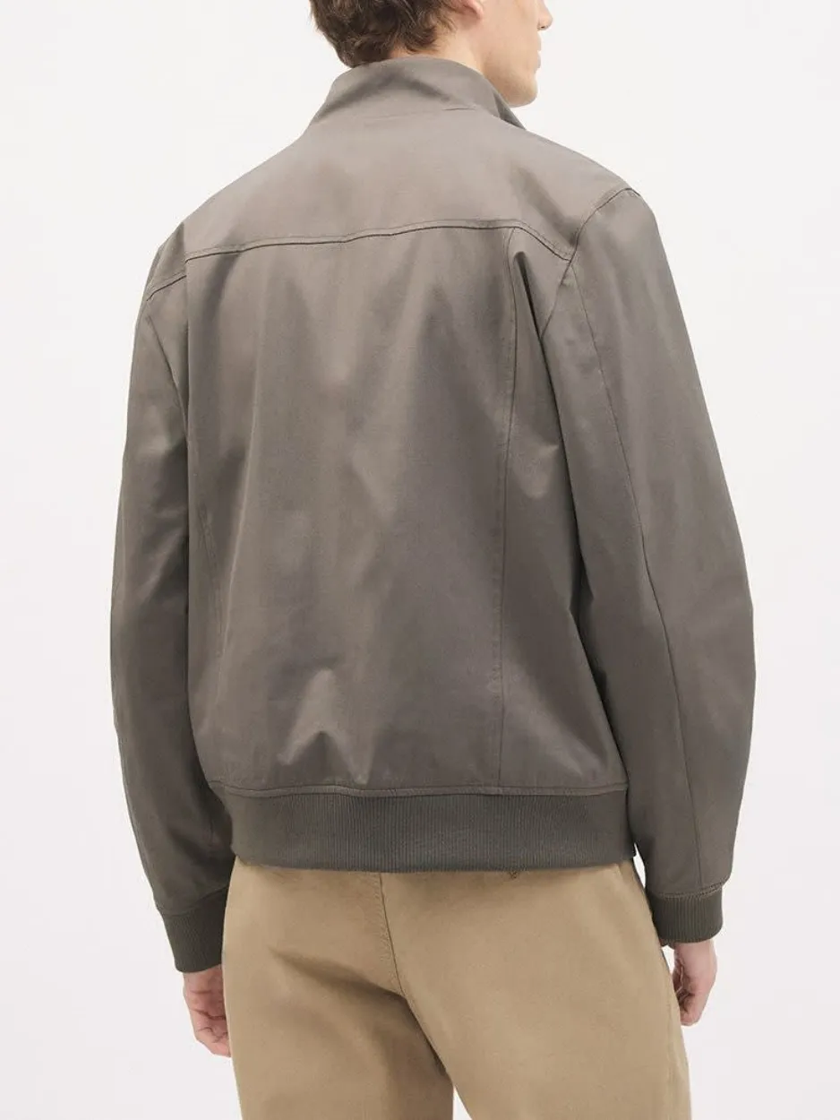 Long Sleeve Brown Bomber Jacket