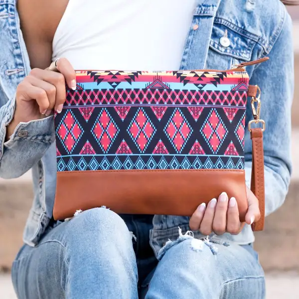 Aztec Boho Clutch Bag