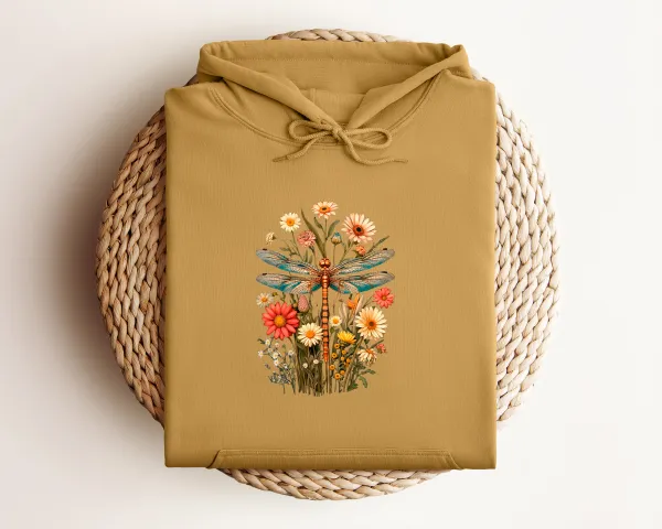 Dragonfly Graphic Pullover Hoodie