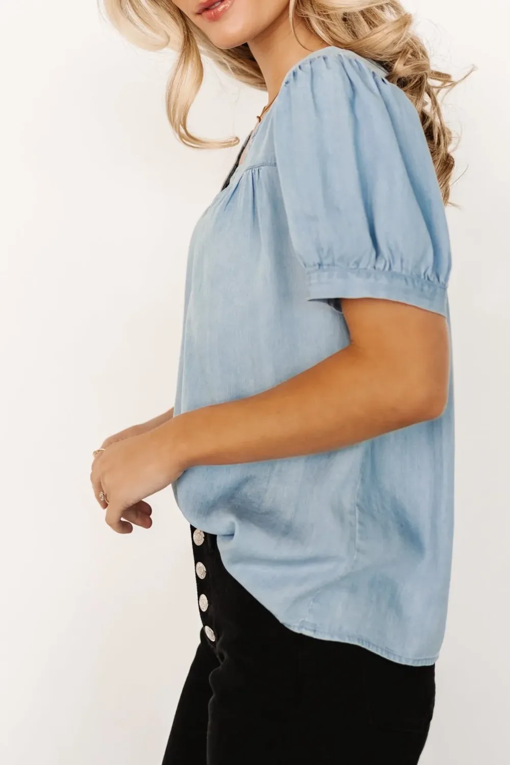 Minimalist Washed Blue Soft And Breathable Shirt