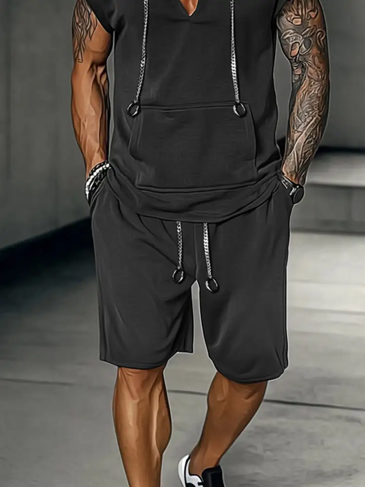 Stylish Street Hoodie Shorts Set
