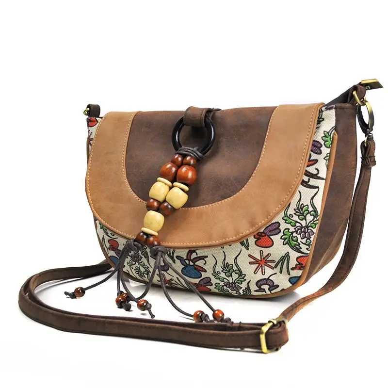 Dumpling Bag Embroidered Pu Bag