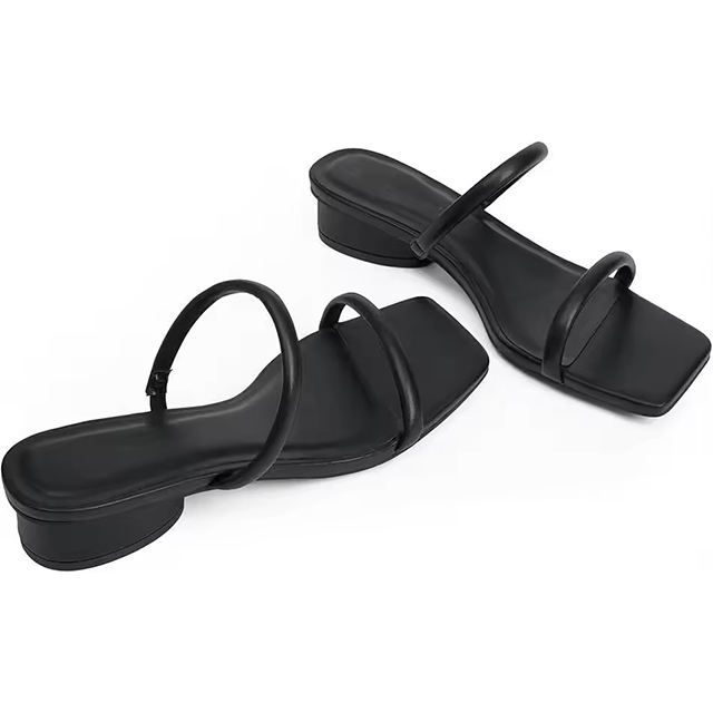 Selina Two-Strap Chunky Heels